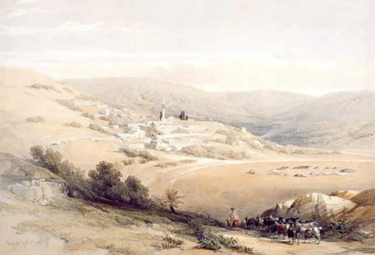 David Roberts - Nazareth, General View, lithograph, 19th century - Darnley Fine Art