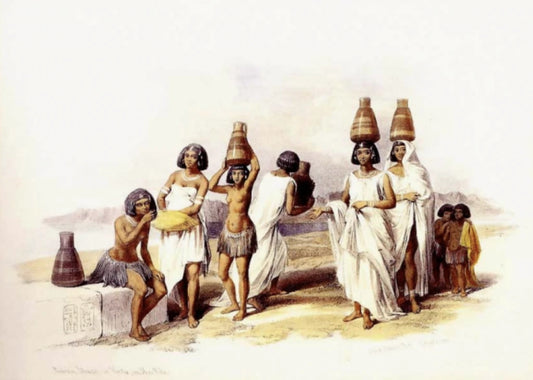 David Roberts - Nubian Women at Korti, lithograph, 19th century - Darnley Fine Art