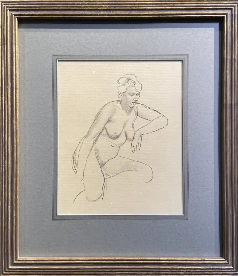 William Dring - Nude Study, graphite on paper, 20th century - Darnley Fine Art