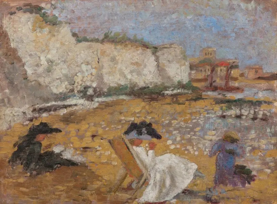 Ethel Sands - On the Beach, oil on board, early 20th century - Darnley Fine Art