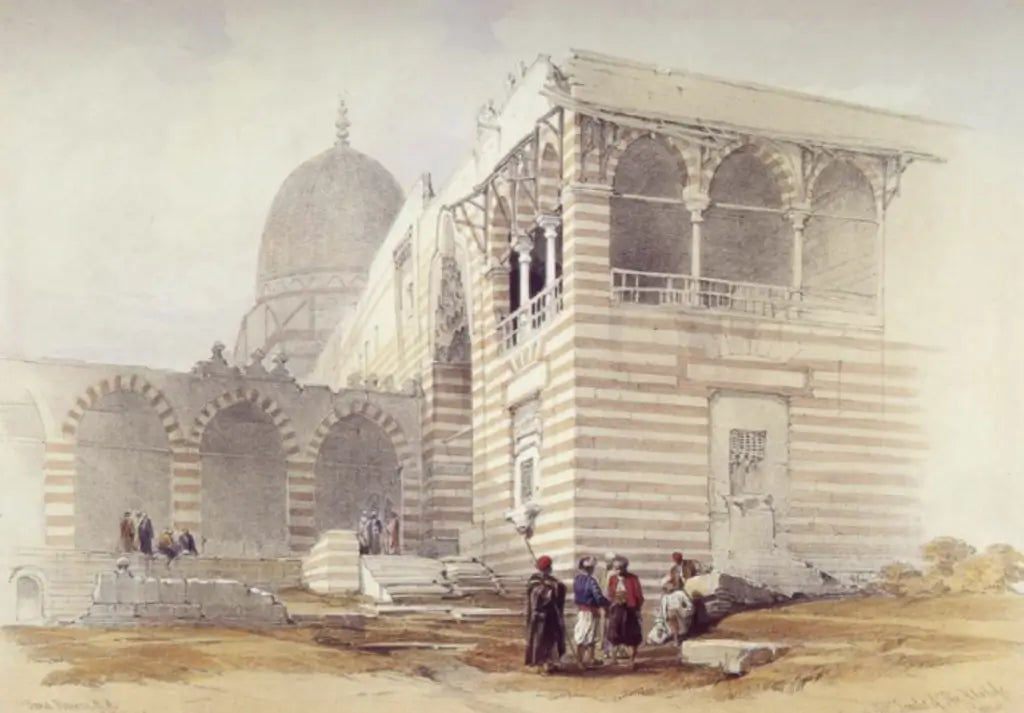David Roberts - One of the tombs of the Caliphs, Cairo, lithograph, 19th century - Darnley Fine Arts