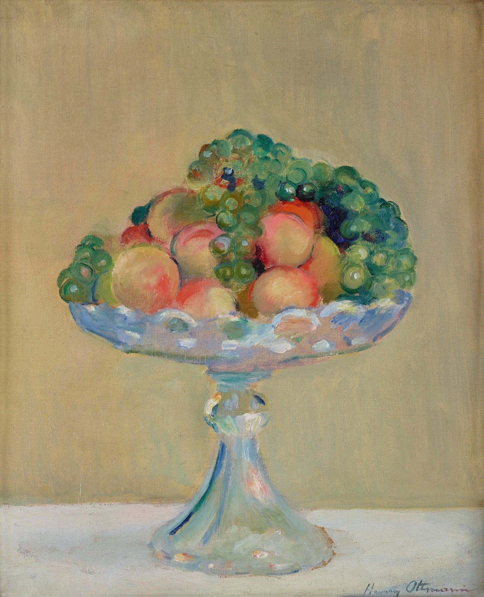 Coupe aux Pêches et aux Raisins (Bowl with Peaches and Grapes)