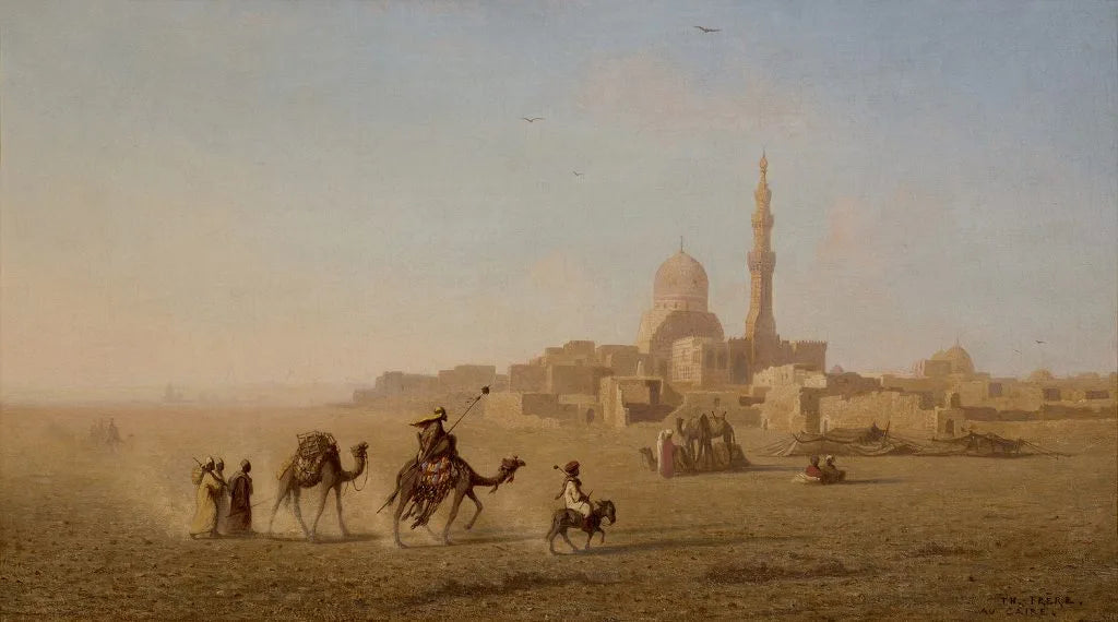 Charles Theodore Frere - Outskirts of Cairo, oil on canvas, 19th century - Darnley Fine Art