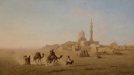Charles Theodore Frere - Outskirts of Cairo, oil on canvas, 19th century - Darnley Fine Art