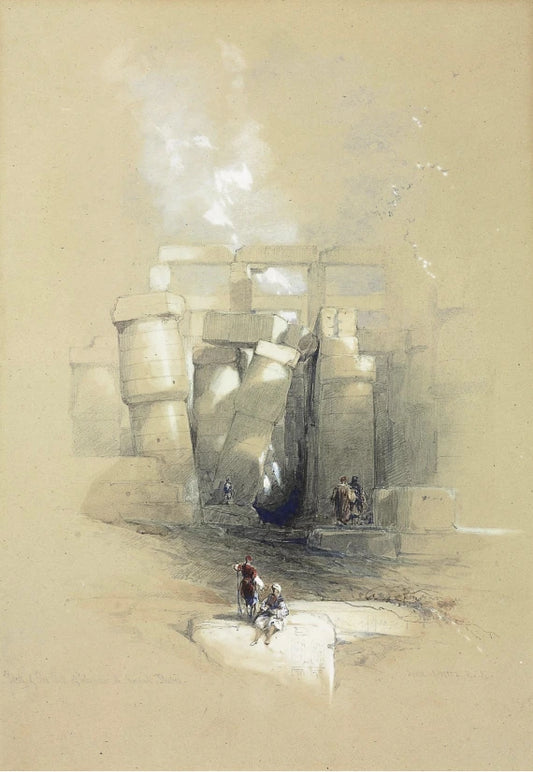 David Roberts - Part of the Hall of Columns at Karnak, lithograph, 19th century - Darnley Fine Art