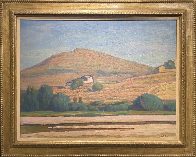 Robert Deborne - Paysage du Vivarais avec une ferme, oil on canvas, late 19th/early 20th century - Darnley Fine Art