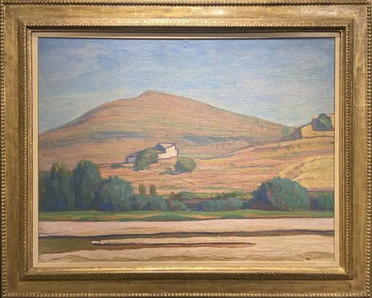 Robert Deborne - Paysage du Vivarais avec une ferme, oil on canvas, late 19th/early 20th century - Darnley Fine Art