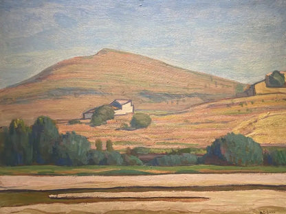 Robert Deborne - Paysage du Vivarais avec une ferme, oil on canvas, late 19th/early 20th century - Darnley Fine Art