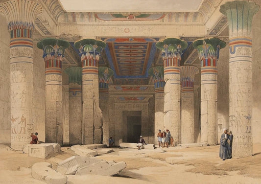 David Roberts - Portico of the Temple of Philae, lithograph, 19th century - Darnley Fine Art