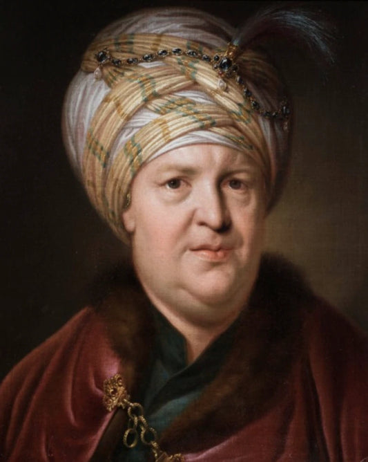 Giovanni Battista Lampi - Portrait of a Gentleman in Levantine Dress, oil on canvas, late 18th century - Darnley Fine Art