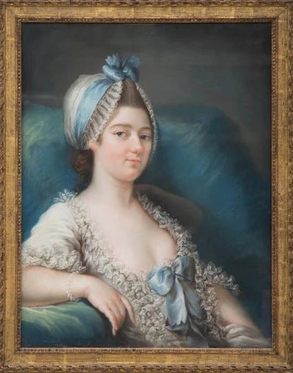 European School - Portrait of a Lady, pastel on paper, late 18th century - Darnley Fine Art