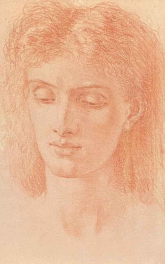 Henry Treffry Dunn - Portrait of a Lady, crayon on paper, 19th century - Darnley Fine Art