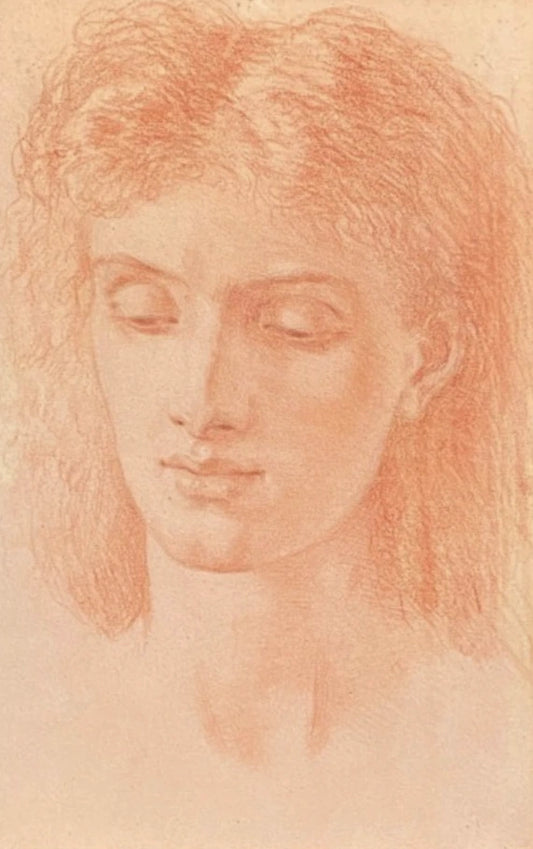 Henry Treffry Dunn - Portrait of a Lady, crayon on paper, 19th century - Darnley Fine Art