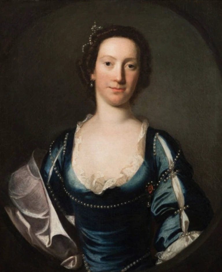 Allan Ramsay - Portrait of a lady in a green dress, oil on canvas, 18th century - Darnley Fine Art