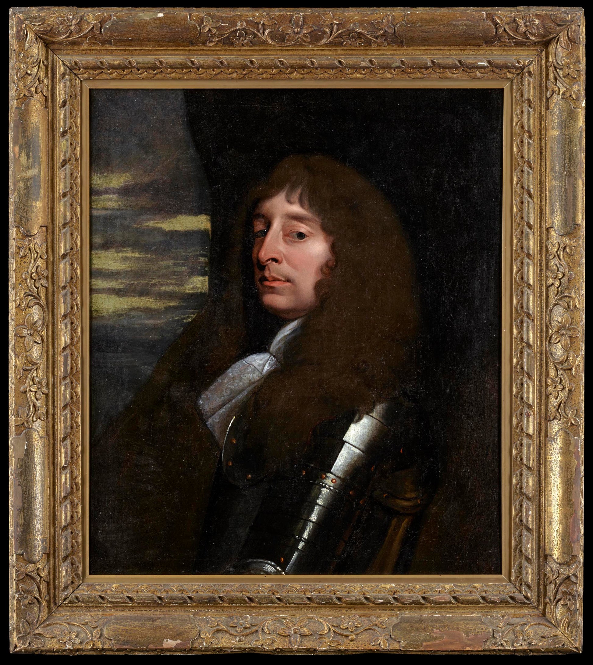School of Anthony van Dyck - Portrait of a Nobleman in Armour, oil on canvas, 17th century - Darnley Fine Art