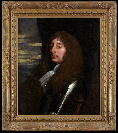 School of Anthony van Dyck - Portrait of a Nobleman in Armour, oil on canvas, 17th century - Darnley Fine Art