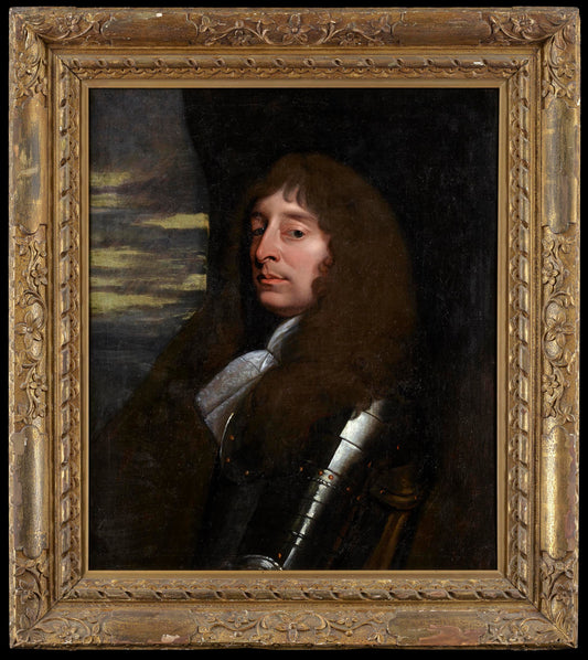 School of Anthony van Dyck - Portrait of a Nobleman in Armour, oil on canvas, 17th century - Darnley Fine Art
