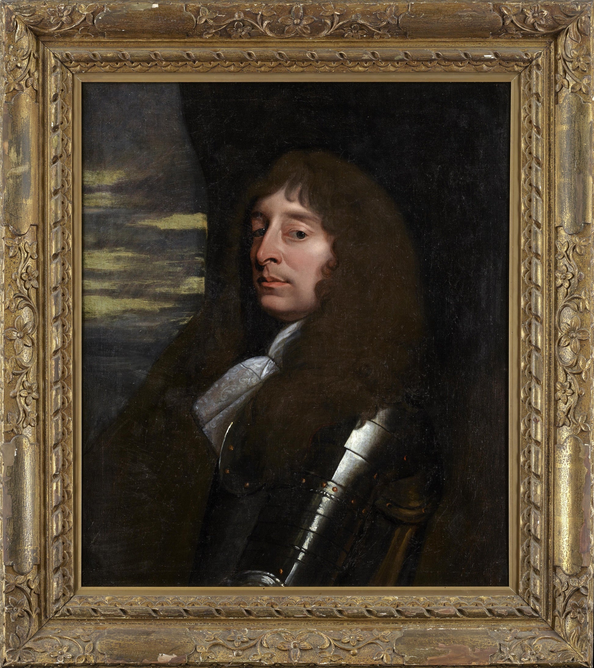 School of Anthony van Dyck - Portrait of a Nobleman in Armour, oil on canvas, 17th century - Darnley Fine Art