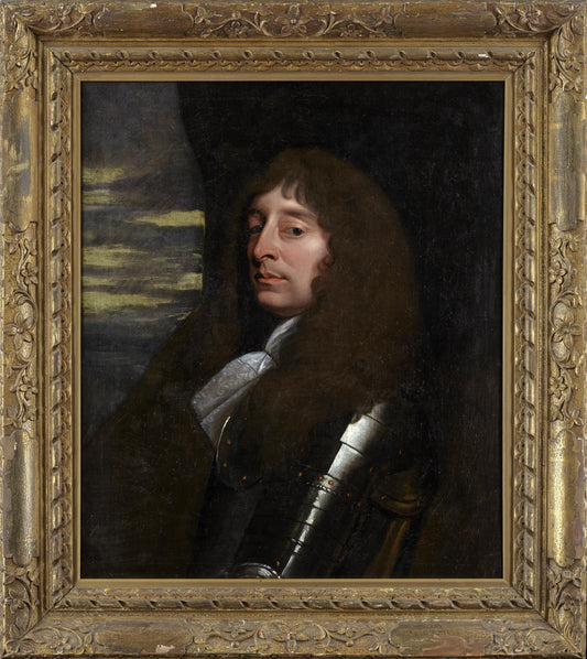 School of Anthony van Dyck - Portrait of a Nobleman in Armour, oil on canvas, 17th century - Darnley Fine Art