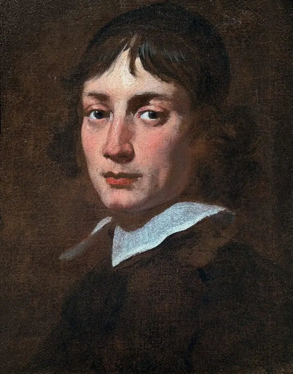 Guillaume Courtois - Portrait of a Young Man, oil on canvas, 17th century - Darnley Fine Art