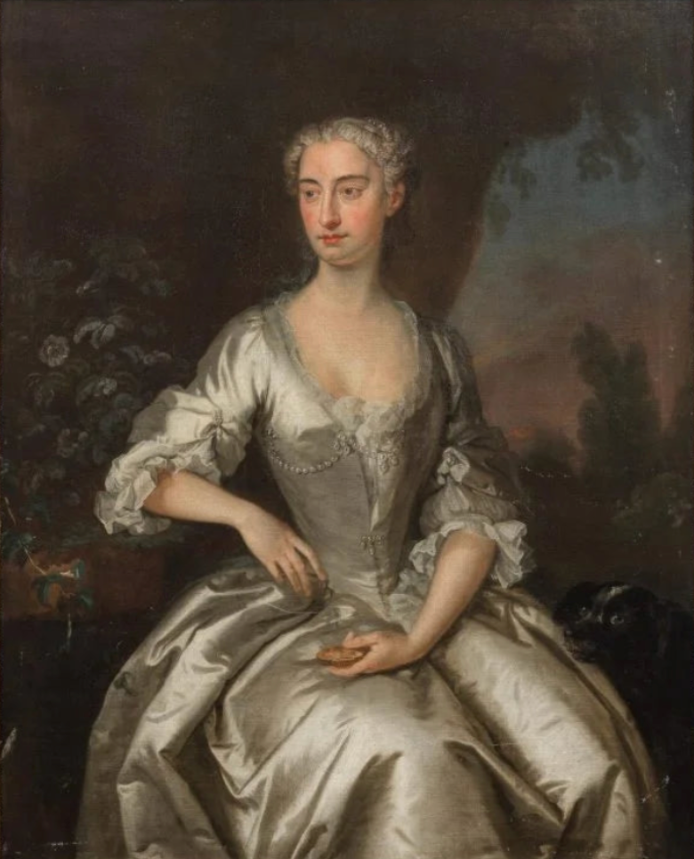 Bartholomew Dandridge - Portrait of Ann Austen, nee Grey, oil on canvas, 18th century - Darnley Fine Art