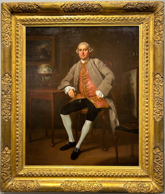 Francis Hayman - Portrait of Sir Joseph banks, oil on canvas, 18th century - Darnley Fine Art
