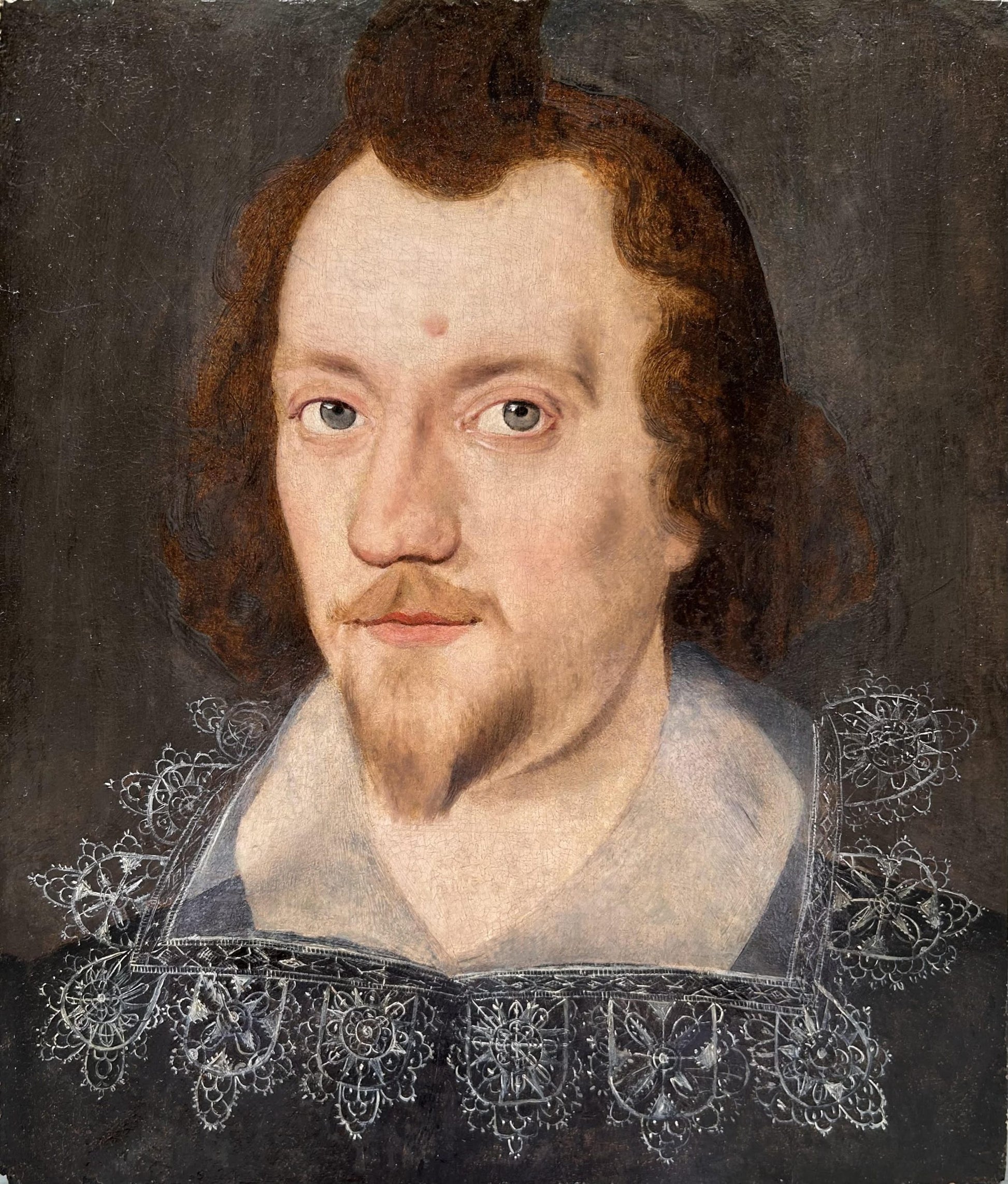 Attributed to Robert Peake - Portrait of Lord Strange, Earl of Derby, Ferdinando Stanley, oil on oak panel, 16th century - Darnley Fine Art