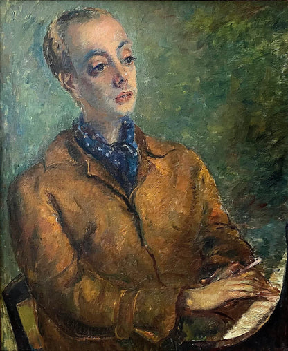 Clara Klinghoffer - Portrait of Stanley Bate, oil on canvas, 20th century - Darnley Fine Art