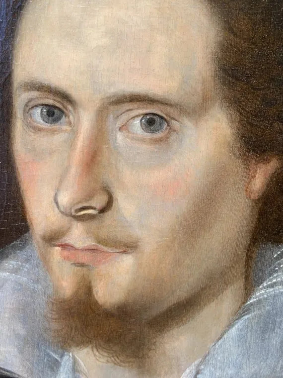 English School - Portrait of a Gentleman, oil on oak panel, late 16th century - Darnley Fine Art