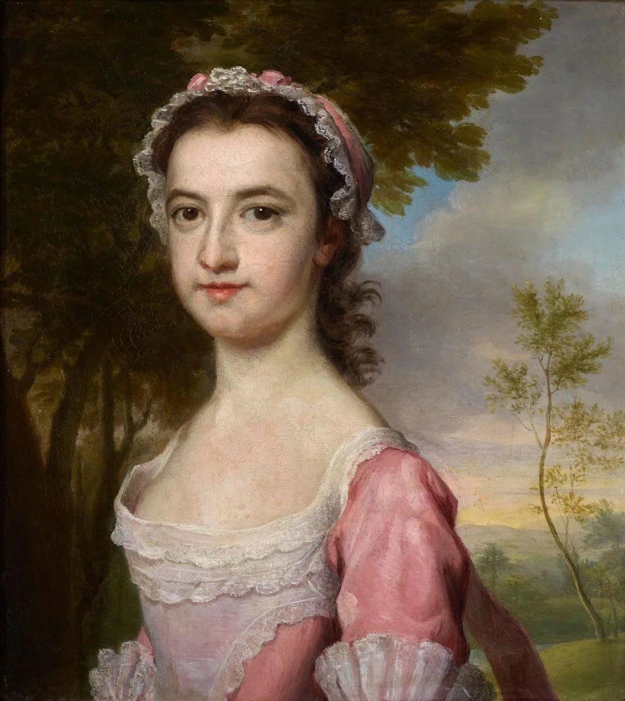 George Knapton - Portrait of a Girl, oil on canvas, 18th century - Darnley Fine Art