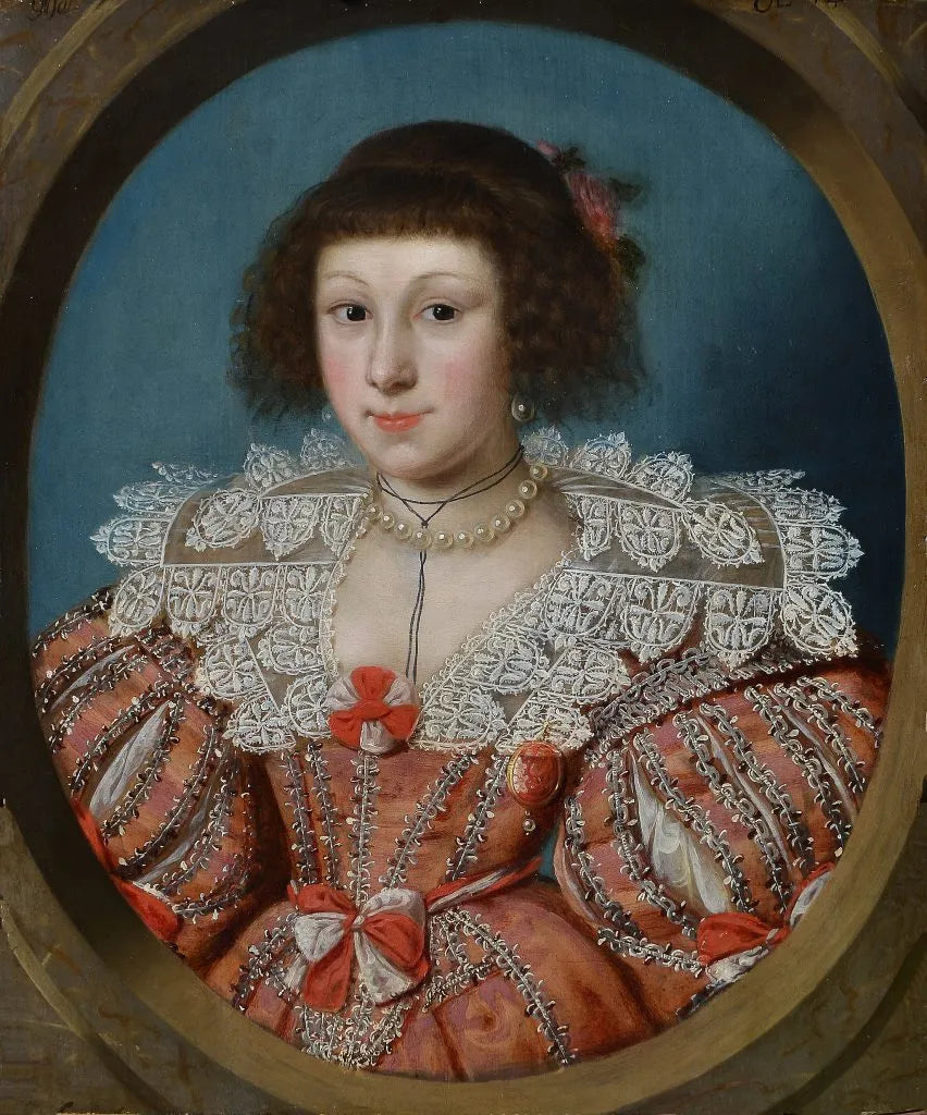 Gilbert Jackson - Portrait of a Girl, oil on panel, 17th century - Darnley Fine Art