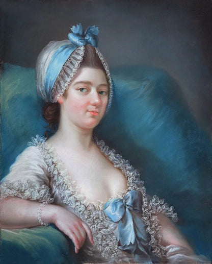 European School - Portrait of a Lady, pastel on paper, late 18th century - Darnley Fine Art