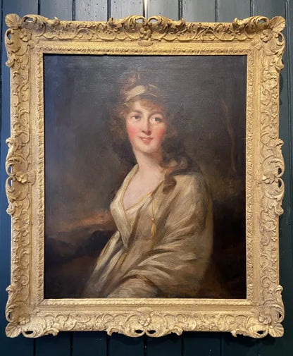 John Westbrooke Clarke - Portrait of a Lady, oil on canvas, 18th century - Darnley Fine Art