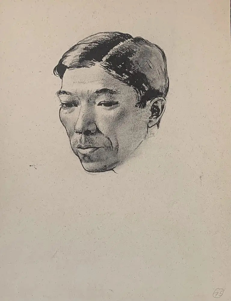 William Dring - Portrait of a Man, ink on paper, 20th century - Darnley Fine Art