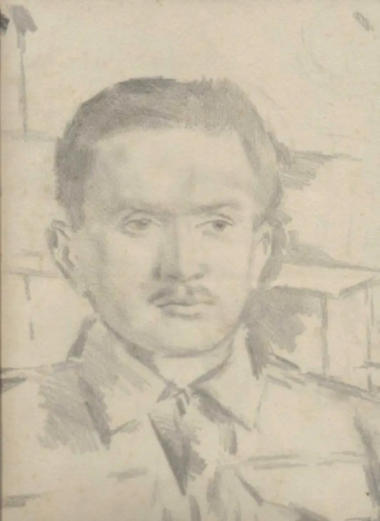 Gordon Noel Scott - Portrait of a NCC Soldiers, graphite on paper, 20th century - Darnley Fine Art