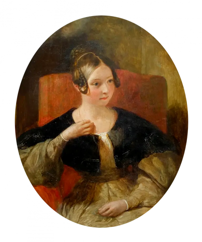 Circle of William Powell Frith - Portrait of a Young Girl, oil on board, 19th century - Darnley Fine Art