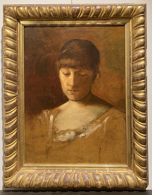 Szymon Buchbinder - Portrait of a Young Girl, oil on canvas, 19th century - Darnley Fine Art