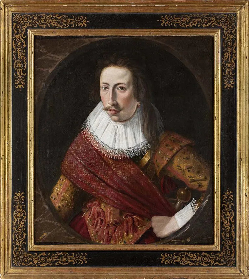 English School - Portrait of an Officer, oil on canvas, 17th century - Darnley Fine Art
