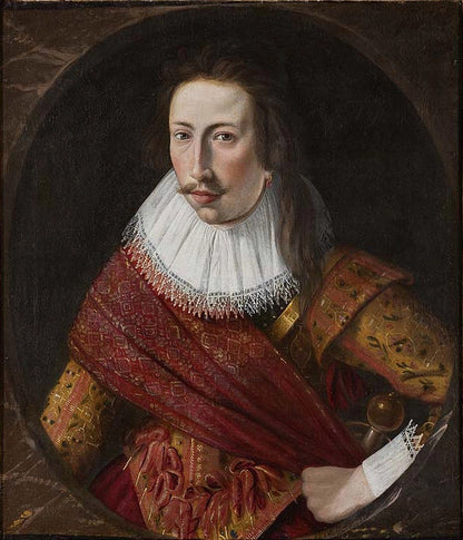 English School - Portrait of an Officer, oil on canvas, 17th century - Darnley Fine Art