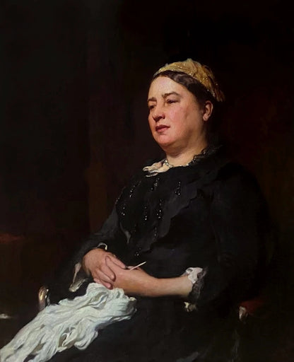 Frank Holl - Portrait of Miss Tonks, oil on canvas, late 19th century - Darnley Fine Art