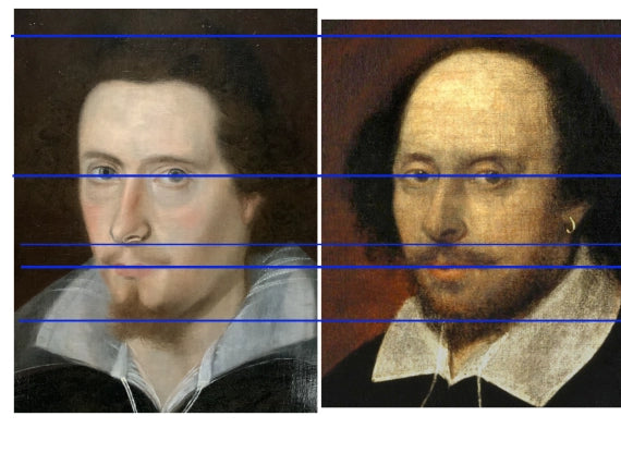 English School - Possible Portrait of William Shakespeare, oil on oak panel, late 16th century - Darnley Fine Art