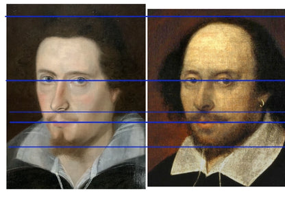 English School - Possible Portrait of William Shakespeare, oil on oak panel, late 16th century - Darnley Fine Art