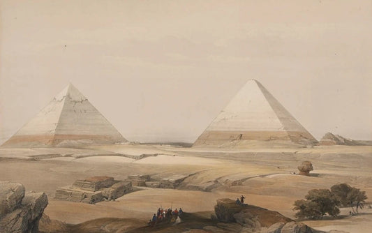 David Roberts - Pyramids of Geezeh, lithograph, 19th century - Darnley Fine Art