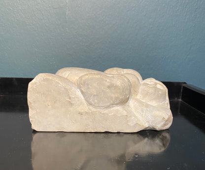 Circle of Henri Gaudier-Brzeska - Reclining Figure, carved marble, early 20th century - Darnley Fine Art
