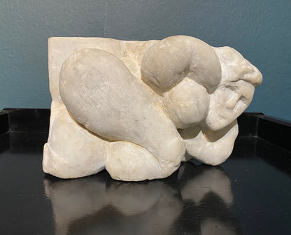 Circle of Henri Gaudier-Brzeska - Reclining Figure, carved marble, early 20th century - Darnley Fine Art