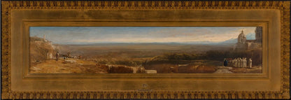 Augustus Wall Callcott - Recollections of the Campagna of Rome, oil on paper stretched to a stretcher bar, 19th century - Darnley Fine Art