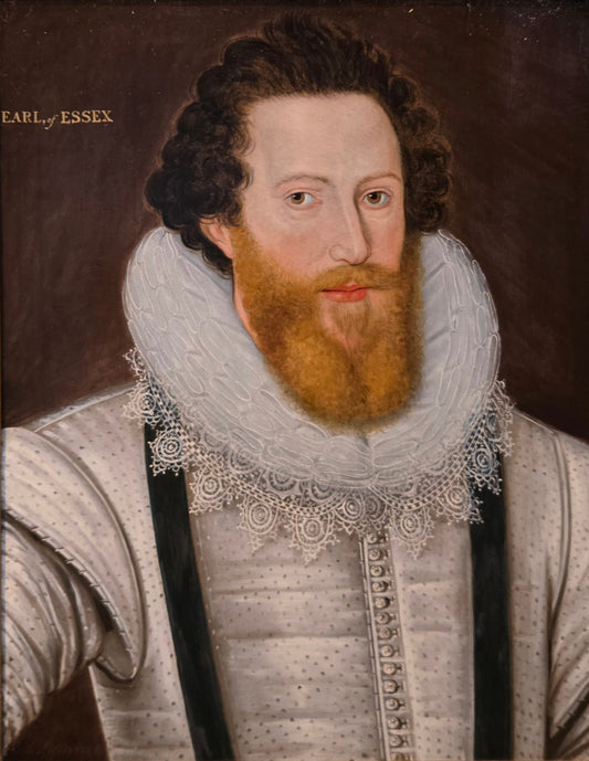 Studio of Marcus Gheeraerts - Portrait of Robert Devereux, 2nd Earl of Essex, oil on panel, 16th century - Darnley Fine Art