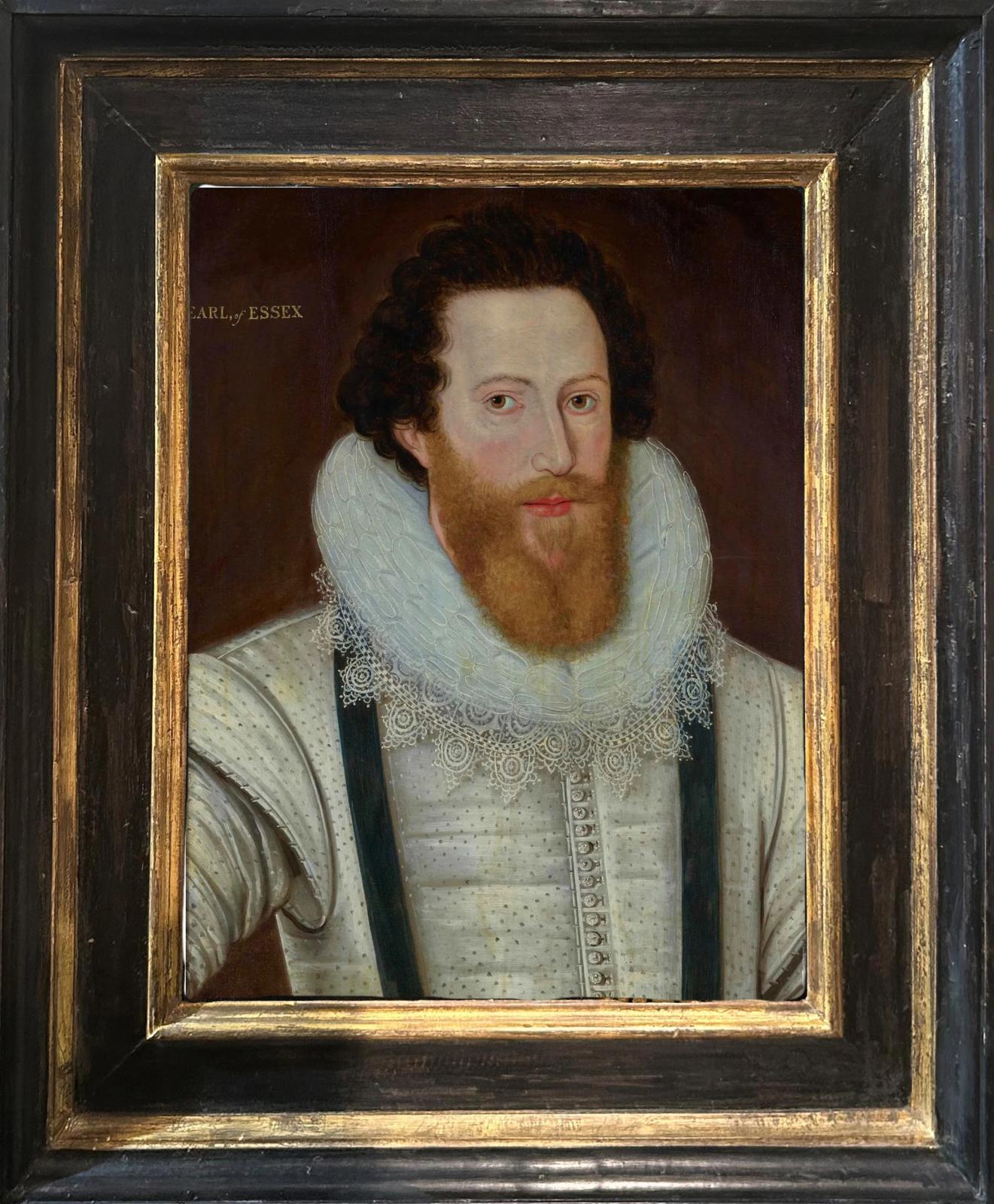 Studio of Marcus Gheeraerts - Portrait of Robert Devereux, Earl of Essex, oil on panel, 16th century - Darnley Fine Art