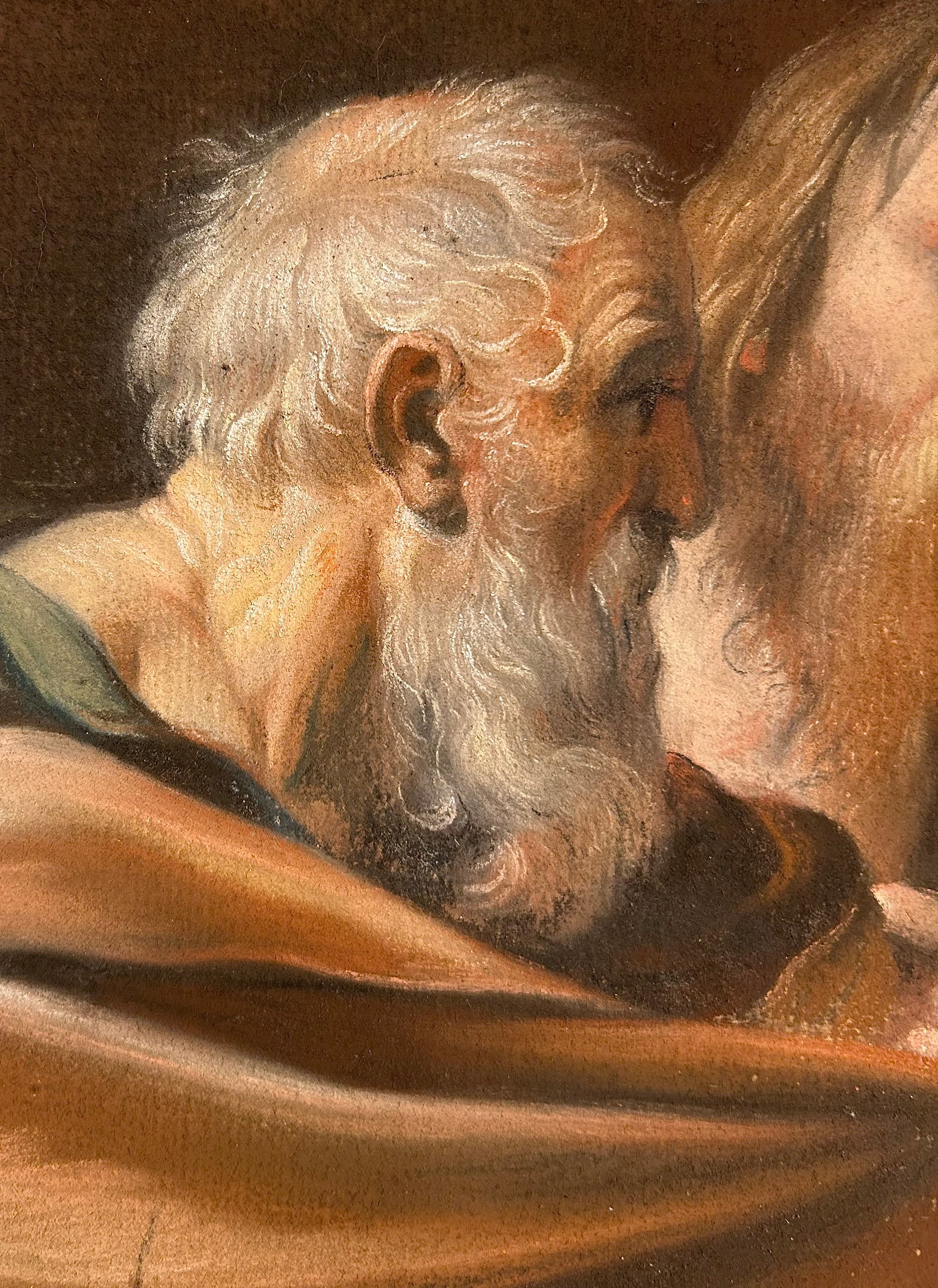 Robert Edge Pine - The Callings of St Andrew and St Peter, chalk on paper, 18th century - Darnley Fine Art