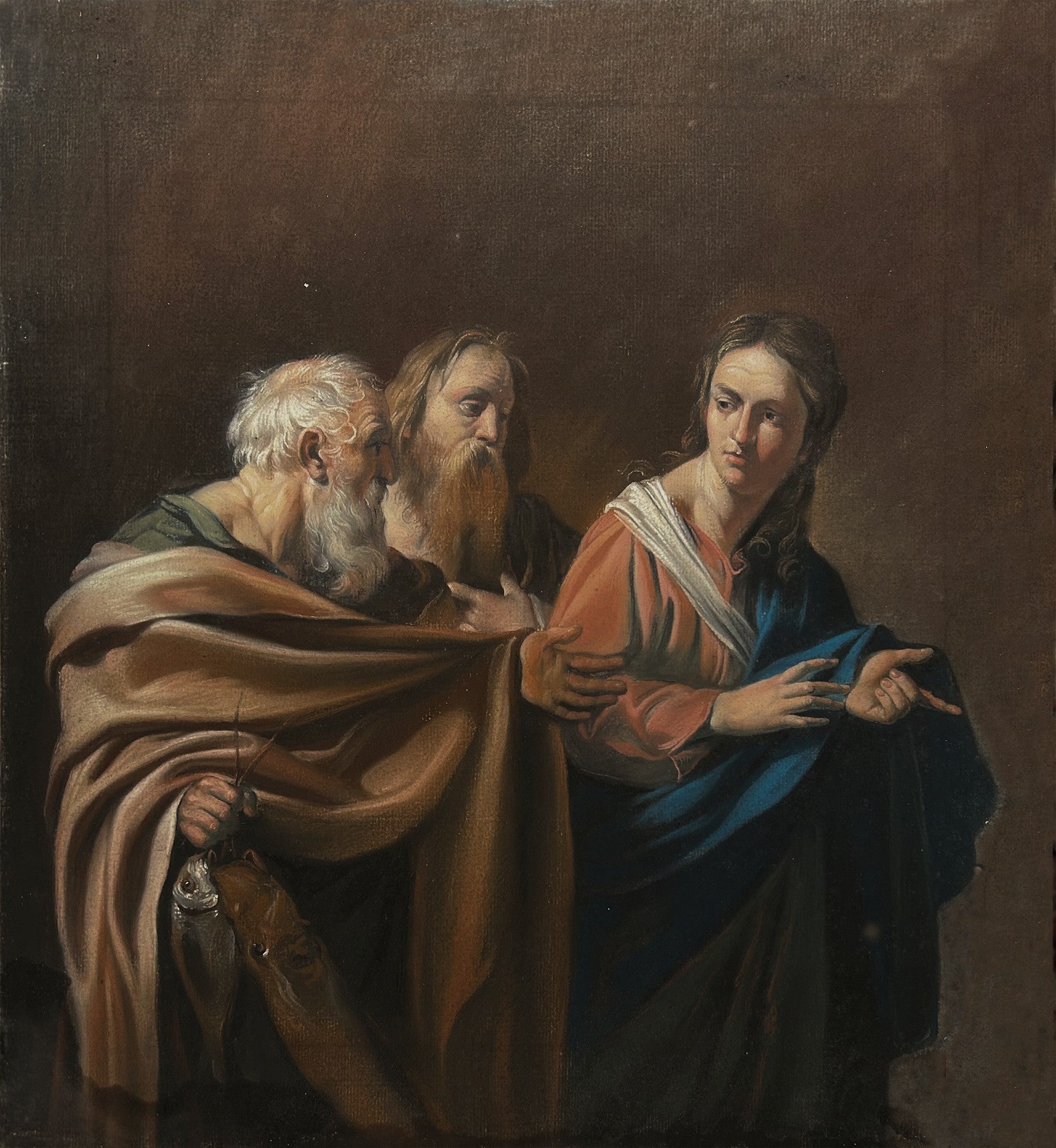 Robert Edge Pine - The Callings of St Andrew and St Peter, chalk on paper, 18th century - Darnley Fine Art